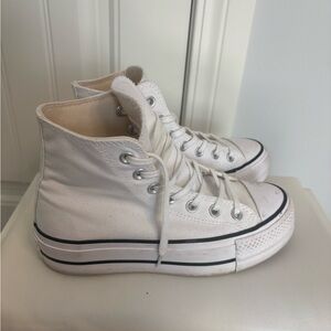 White Platform Converse